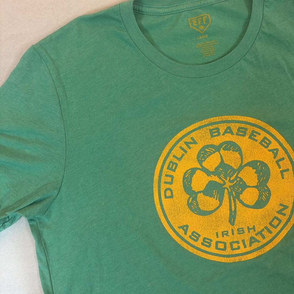 Ebbets Field Flannels Dublin Baseball Irish Association T-Shirt Large NWOT